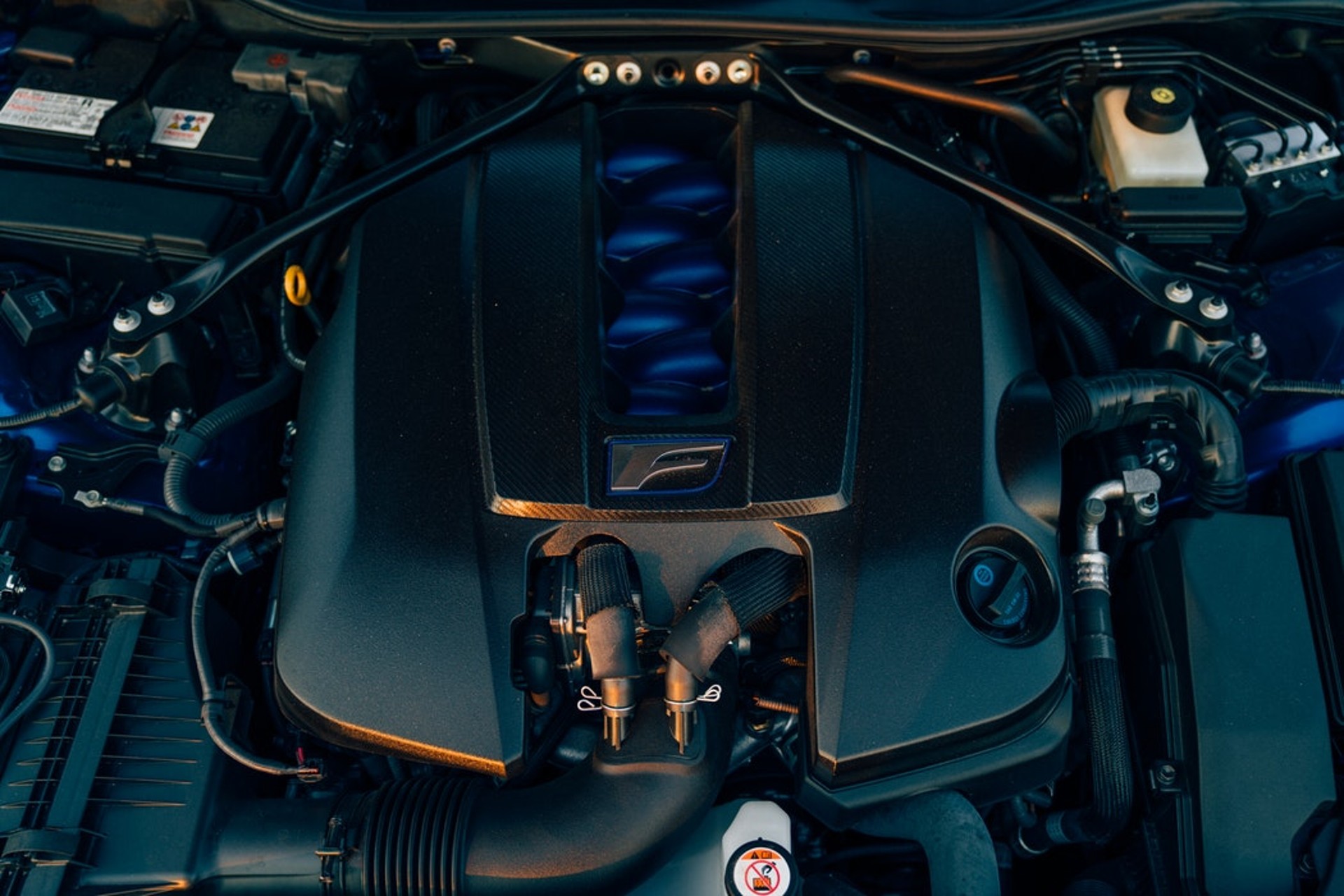 Closeup of car engine